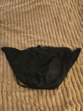 Zara Man Black Men's Leather Conveetible Crossbody Sling Bag